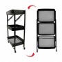 Стеллаж этажерка с полками на колесах Bonro B-233 черный
