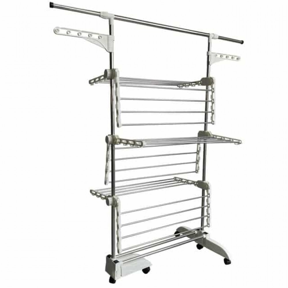 Сушилка многоярусная для одежды Bonro B01S белая