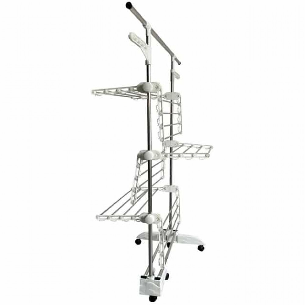 Сушилка многоярусная для одежды Bonro B01S белая