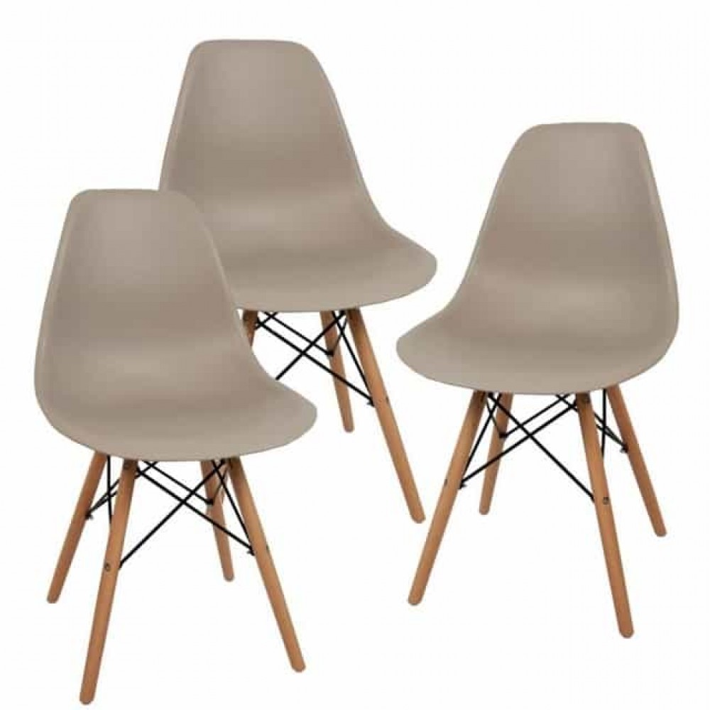 Комплект з 3-х крісел Bonro В-173 FULL KD коричневі