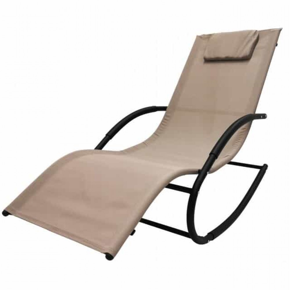 Шезлонг-лежак качалка Bonro BG-01 коричневый