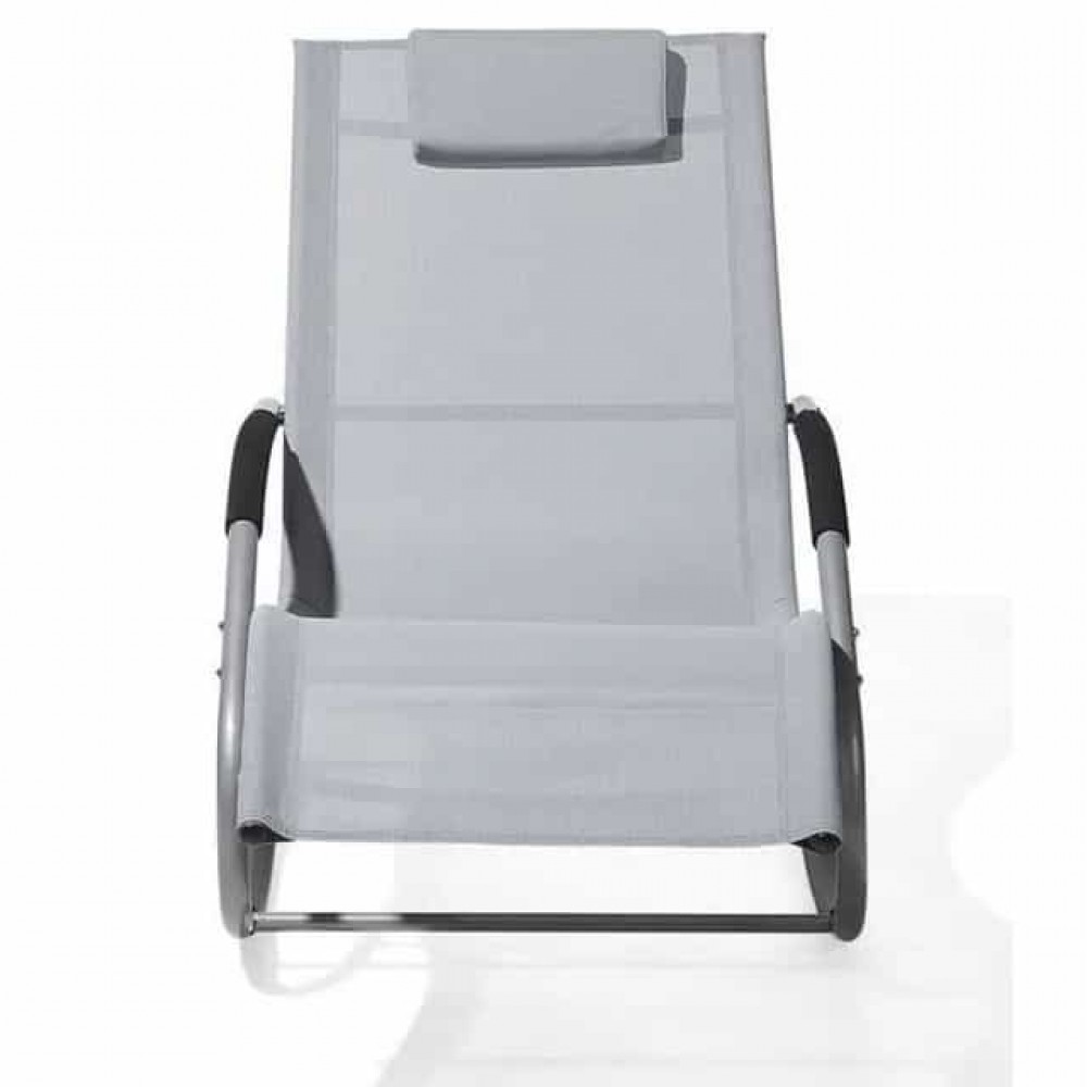 Шезлонг-лежак качалка Bonro BG-01 серый