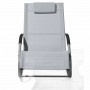 Шезлонг-лежак качалка Bonro BG-01 серый