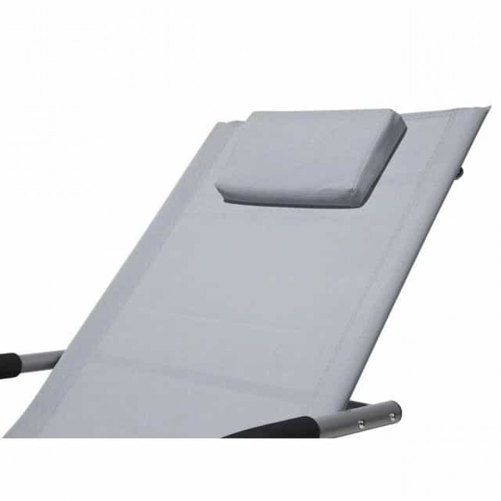 Шезлонг-лежак качалка Bonro BG-01 серый