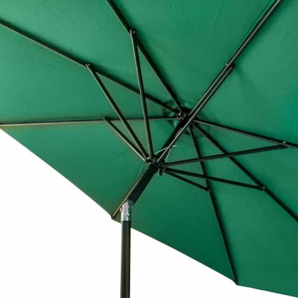 Зонт садовый регулируемый Bonro B-016 с наклоном, зеленый, 3 м, 8 спиц