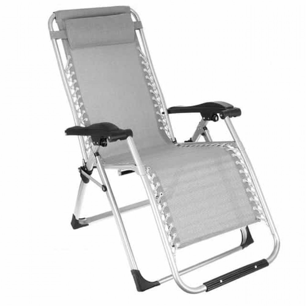 Шезлонг складний Bonro BG-007 сірий
