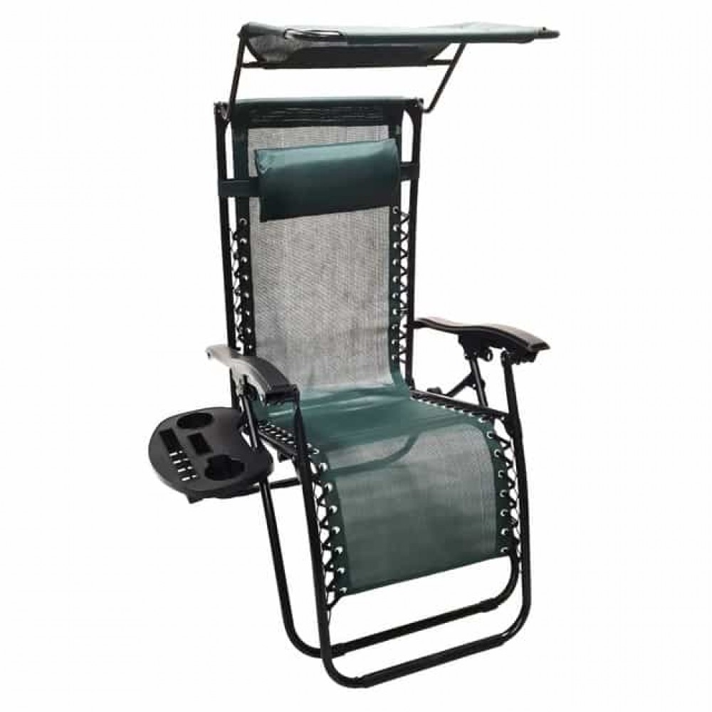 Шезлонг Bonro SP-167A з дашком зелений