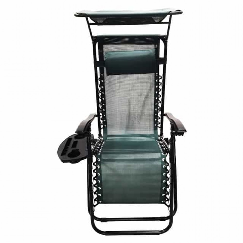 Шезлонг Bonro SP-167A з дашком зелений