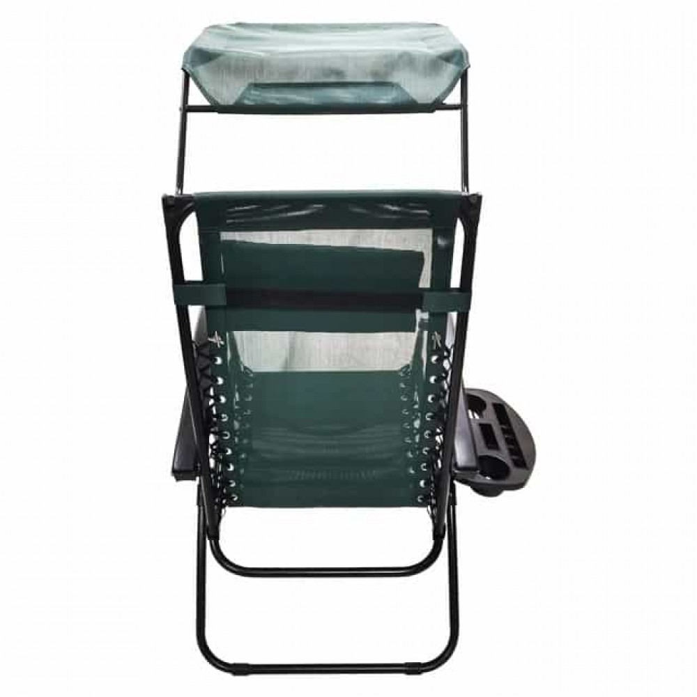 Шезлонг Bonro SP-167A з дашком зелений