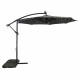 Зонт садовый Bonro B-7012LP с LED подсветкой, серый, 3 м, 8 спиц