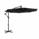 Зонт садовый Bonro B-7012LP с LED подсветкой, серый, 3 м, 8 спиц