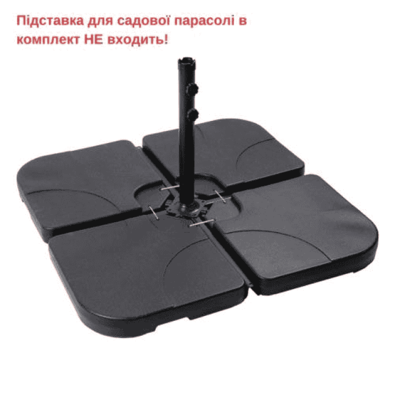 Зонт садовый Bonro B-7012LP с LED подсветкой, серый, 3 м, 8 спиц