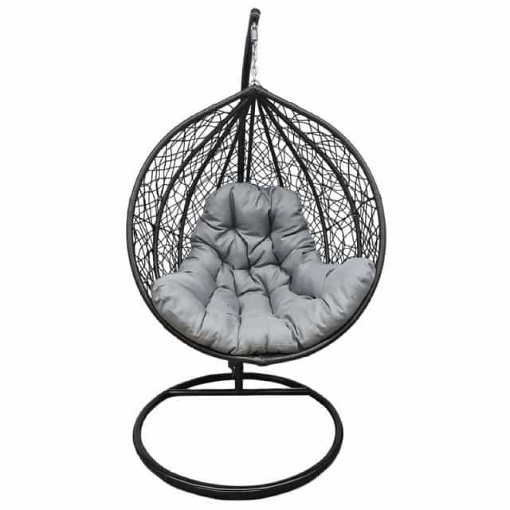 Підвісне крісло-кокон Bonro 329 L (чорно-сіре)