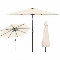 Зонт садовый регулированный Bonro B-016 с наклоном, бежевый, 3 м, 8 спиц