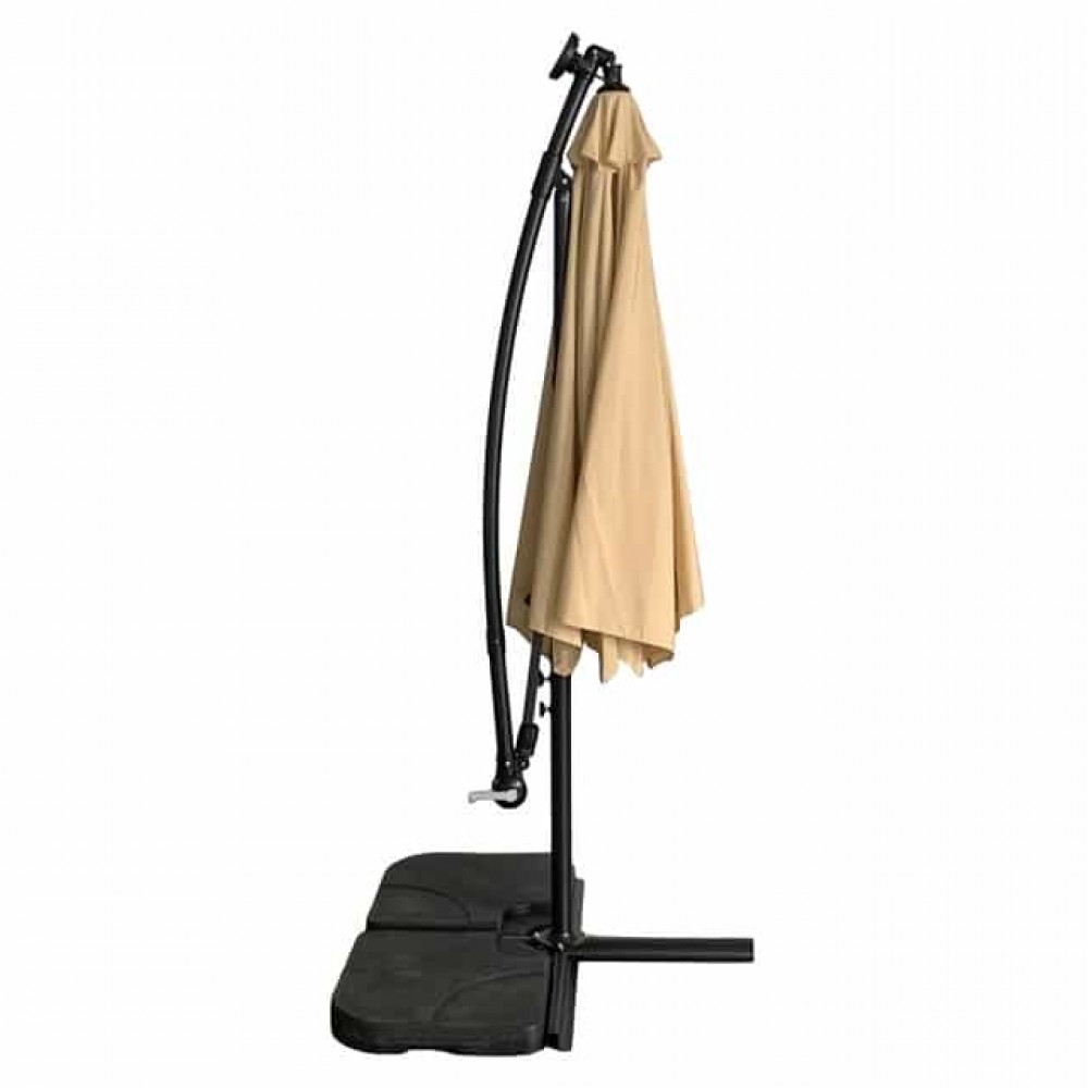 Парасоля садова Bonro B-7012LP з LED підсвіткою, бежева, 3 м, 8 спиць