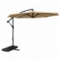 Парасоля садова регульована Bonro B-7012 з нахилом, бежева, 3 м, 8 спиць