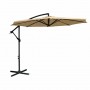 Парасоля садова регульована Bonro B-7012 з нахилом, бежева, 3 м, 8 спиць