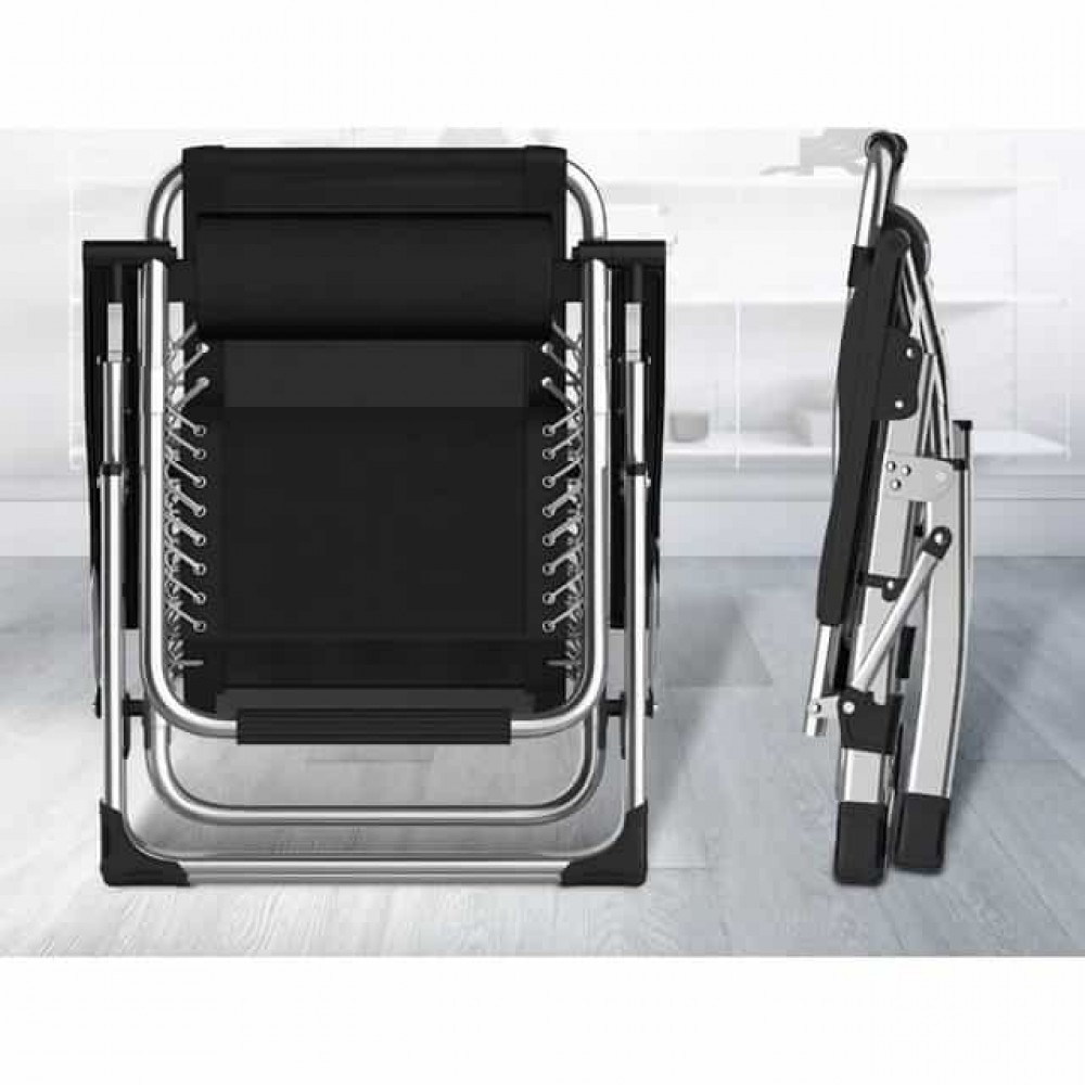 Шезлонг Bonro BG-006 з кишенею чорний 