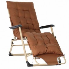 Шезлонг садовий Bonro B-02 коричневий + подушка