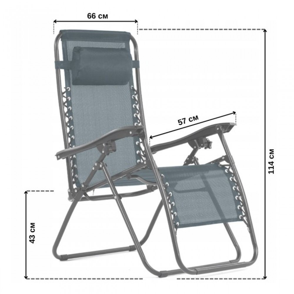 Набор из 2 шезлонгов и столика Bonro SP-167A зеленый