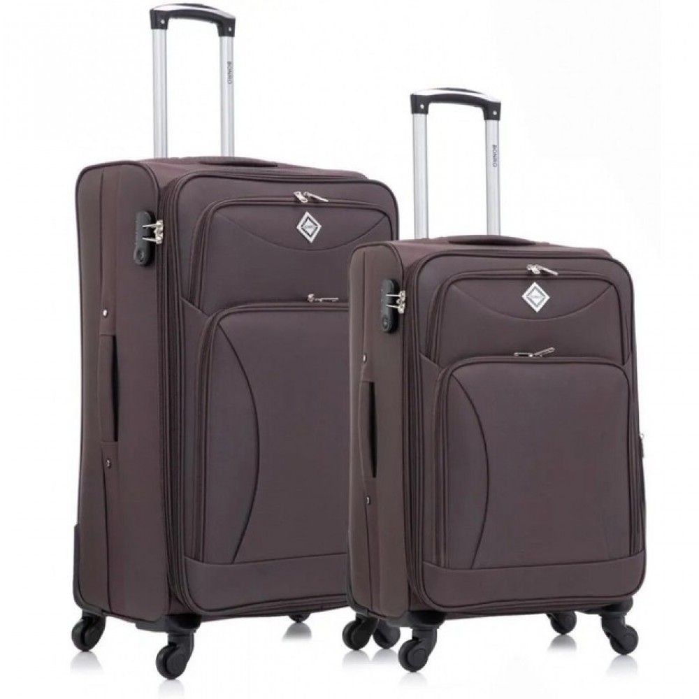 Набір з 2-х валіз Bonro Tourist (велика, середня), коричневий