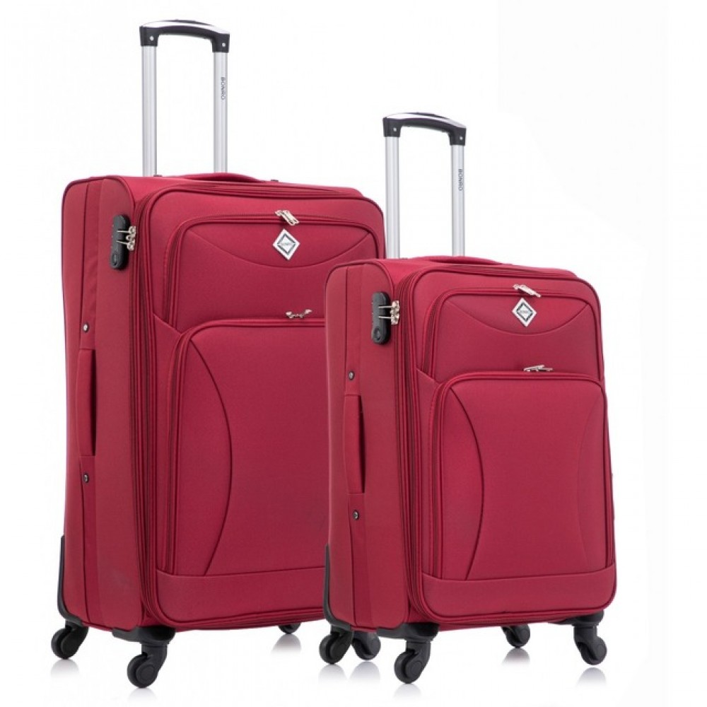 Набір з 2-х валіз Bonro Tourist (велика, середня) вишневий
