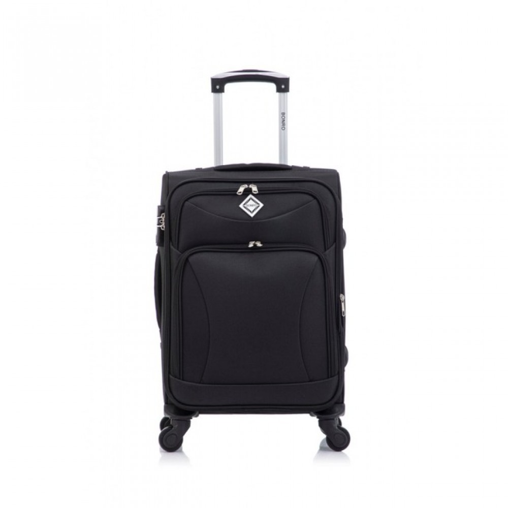 Валіза Bonro Tourist, 4 колеса, невелика, чорна