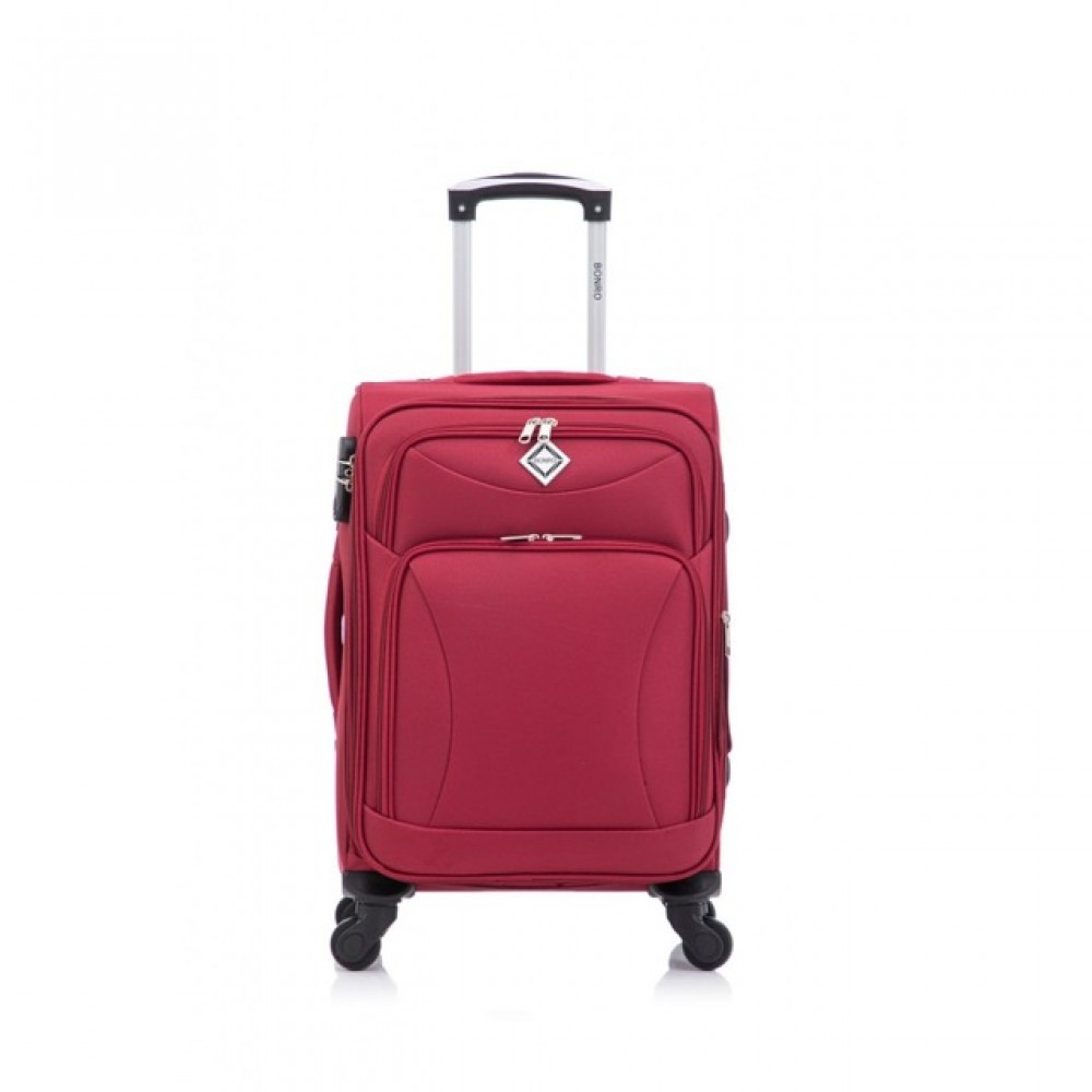 Валіза Bonro Tourist, 4 колеса, невелика, вишнева