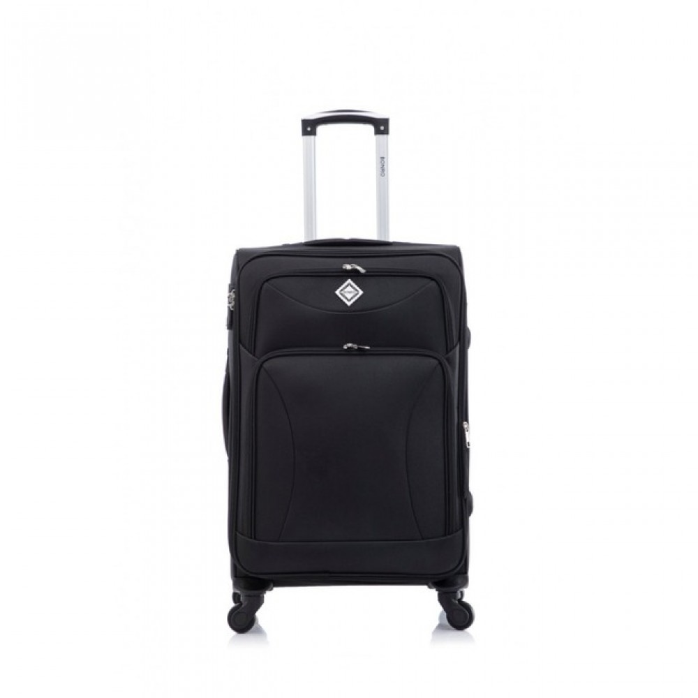 Валіза Bonro Tourist, 4 колеса, середня, чорна