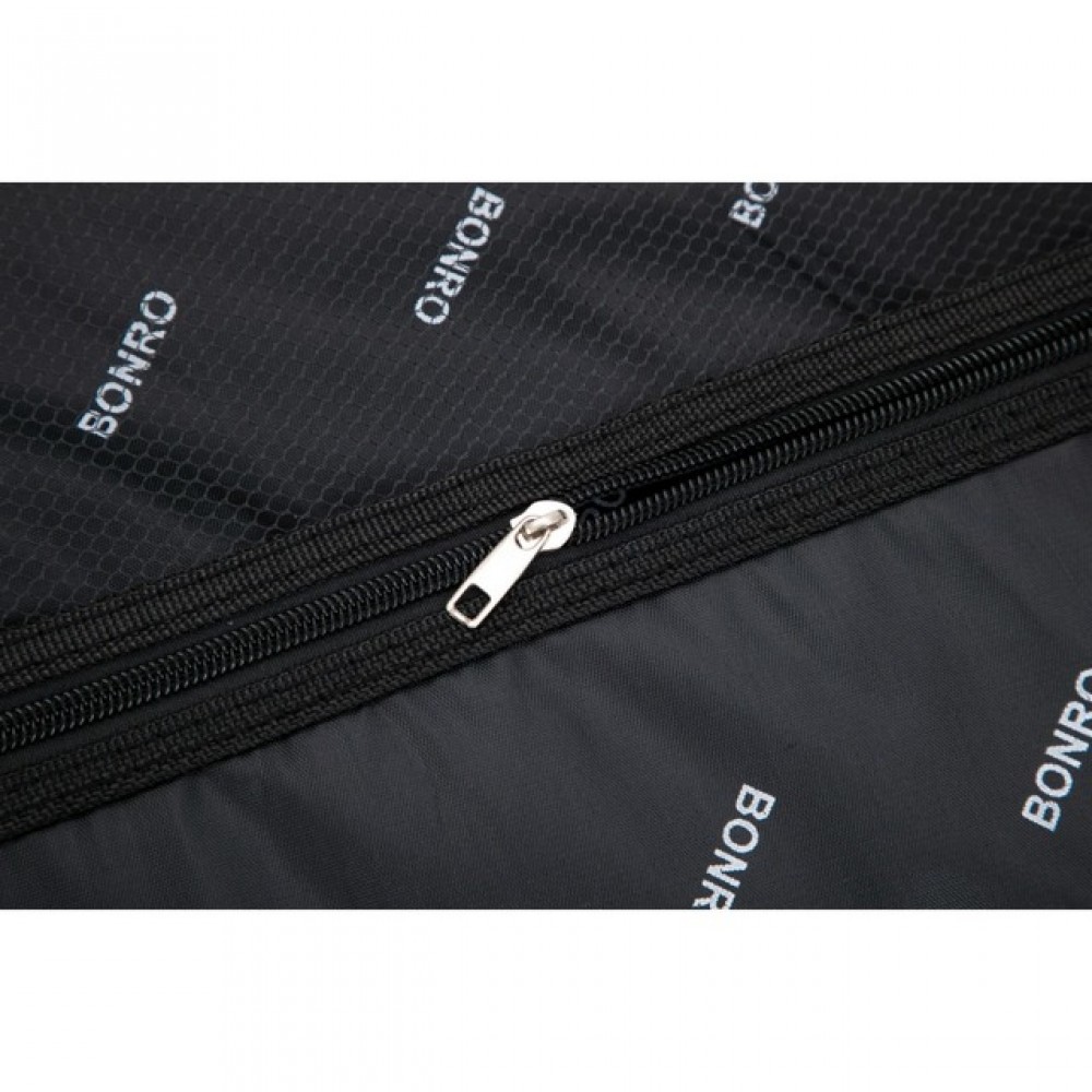 Валіза Bonro Tourist, 4 колеса, середня, чорна