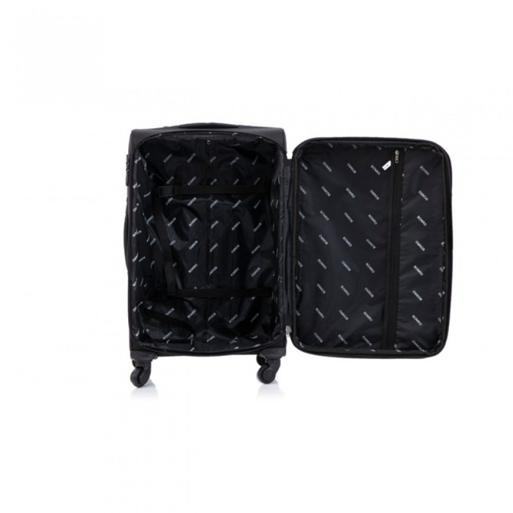 Валіза Bonro Tourist, 4 колеса, середня, чорна