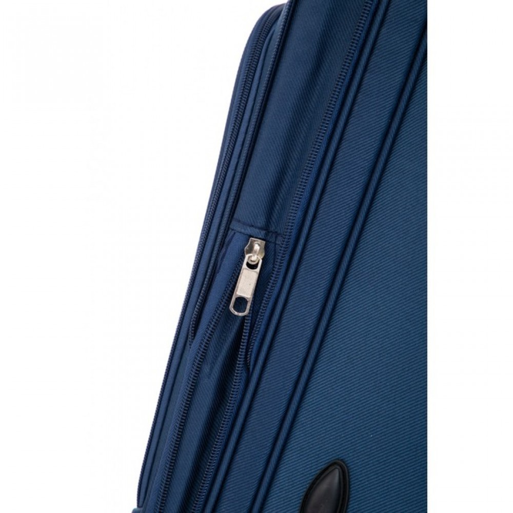 Валіза Bonro Tourist, 4 колеса, середня, синя