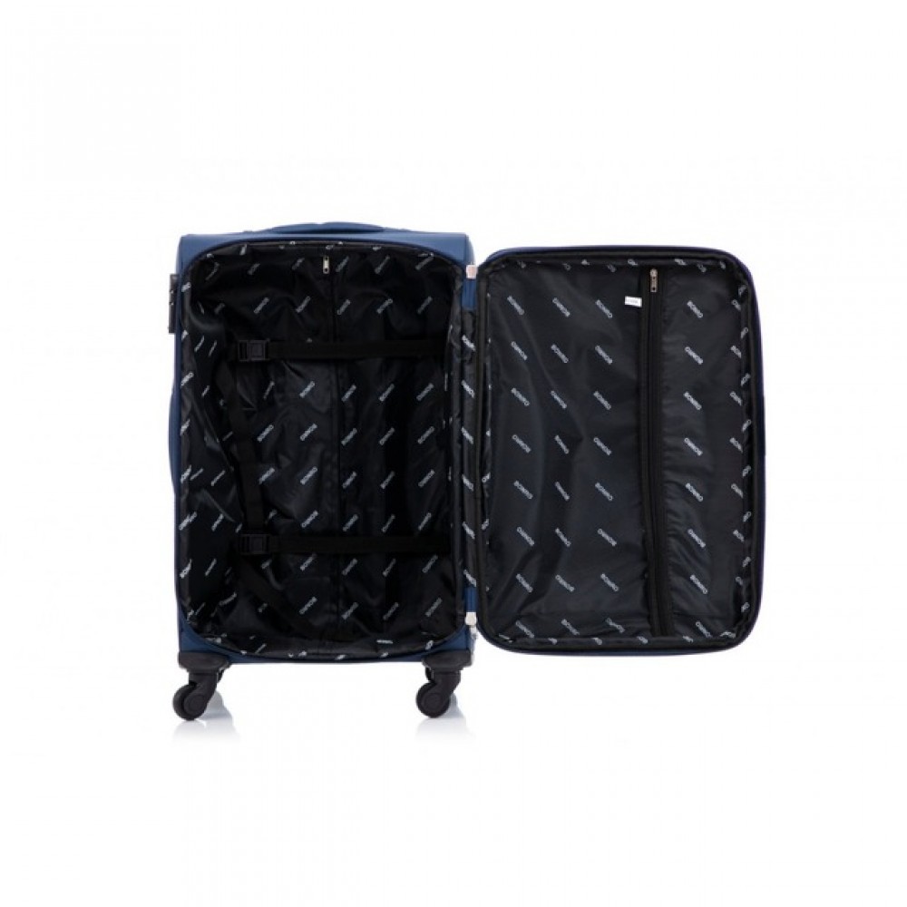 Валіза Bonro Tourist, 4 колеса, середня, синя