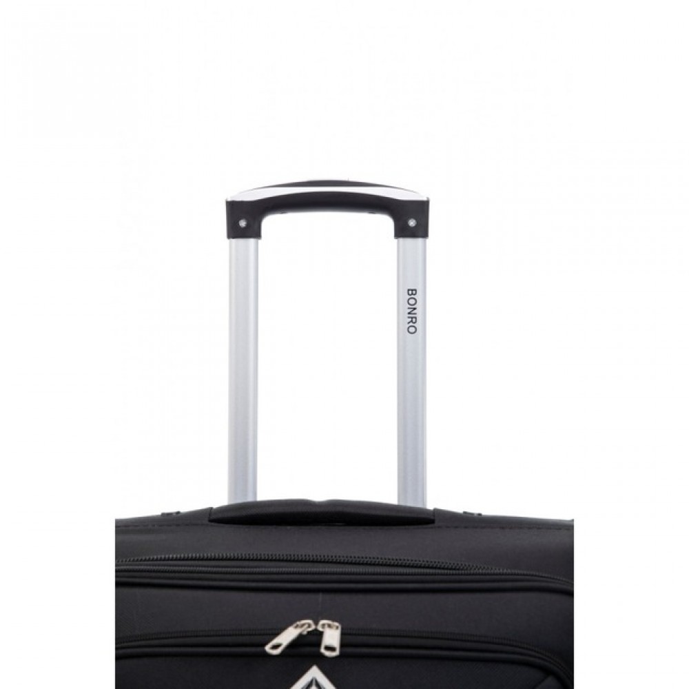 Чемодан Bonro Tourist, 4 колеса, большой, черный