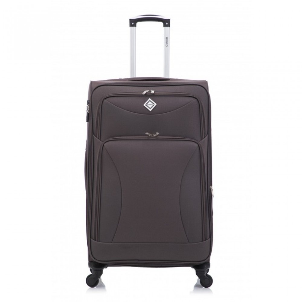 Валіза Bonro Tourist, 4 колеса, велика, коричнева