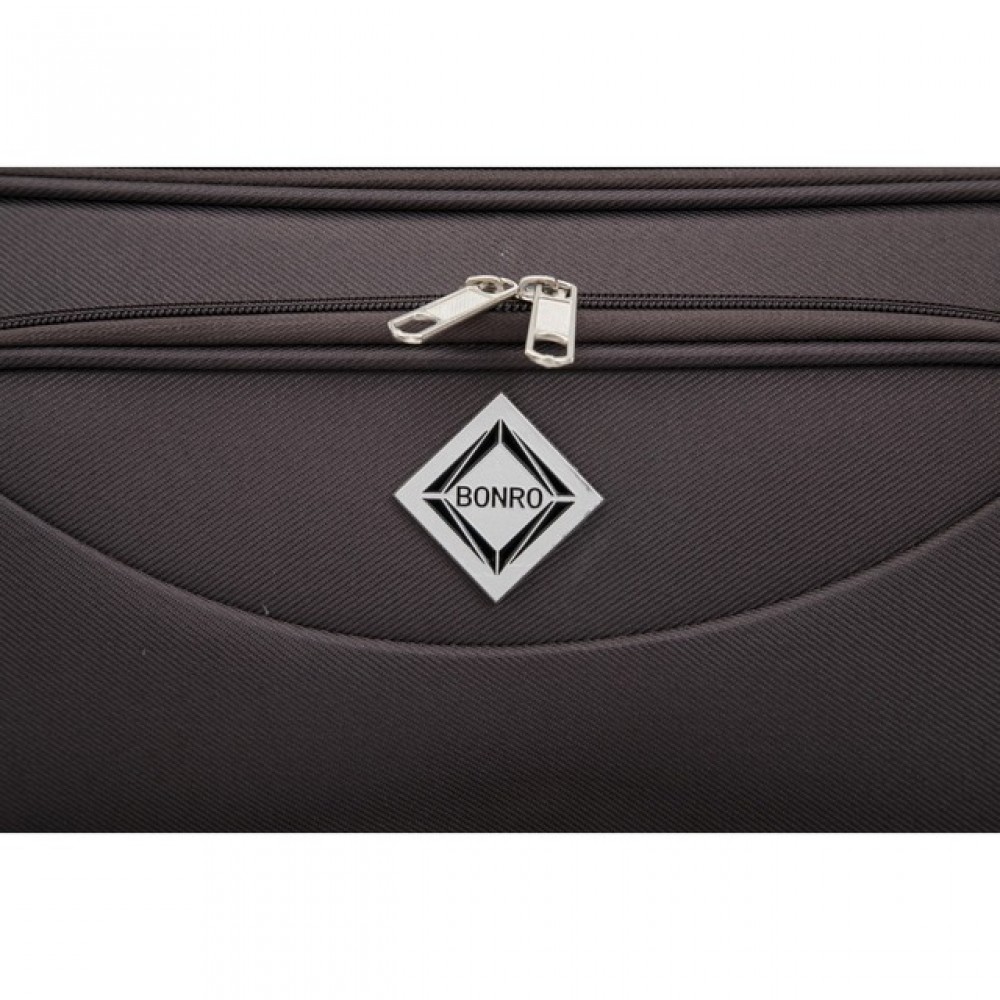 Валіза Bonro Tourist, 4 колеса, велика, коричнева