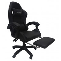 Геймерское кресло Bonro B-945 черное с подставкой для ног