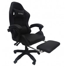 Крісло геймерське Bonro B-945 чорне з підставкою для ніг
