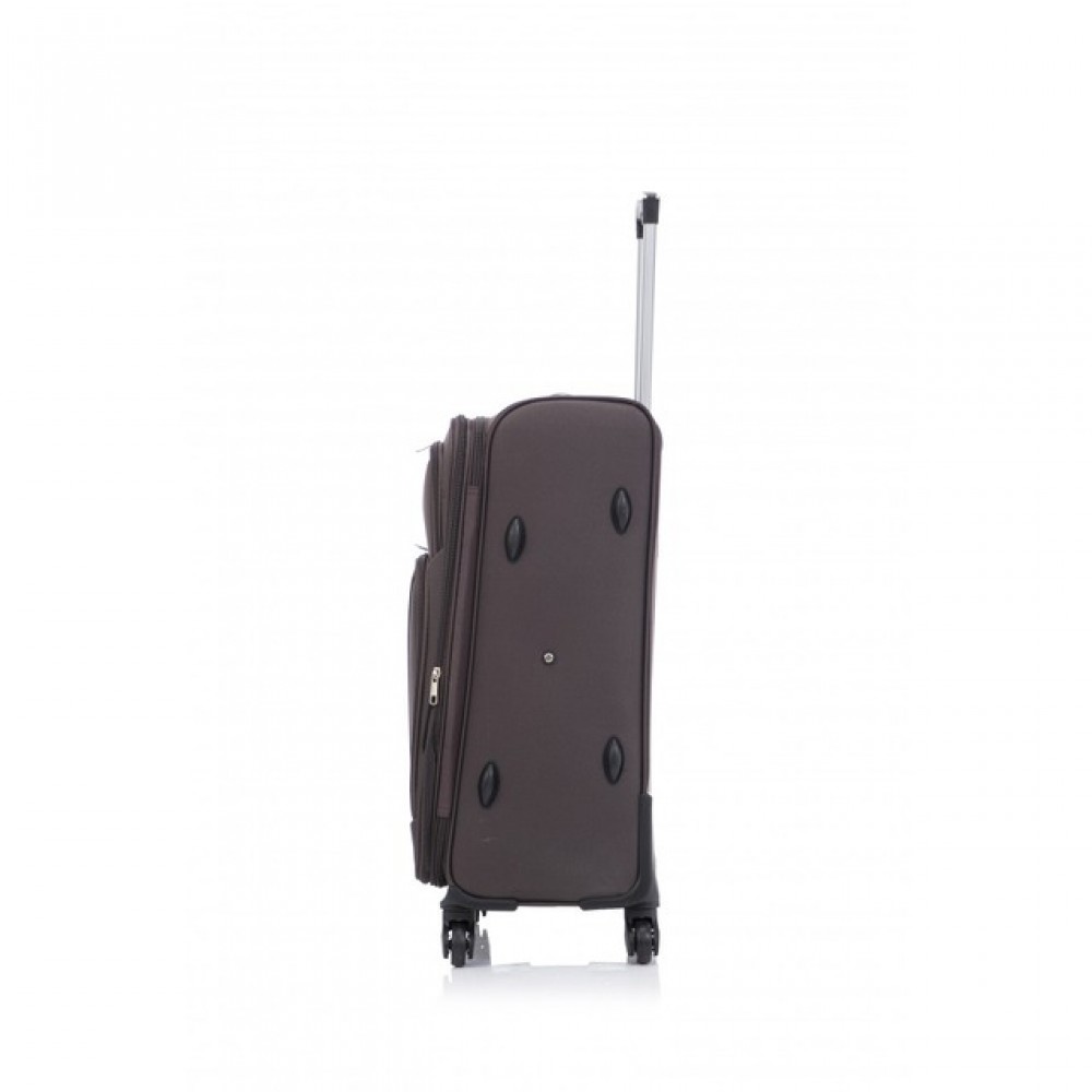 Чемодан Bonro Tourist, 4 колеса, средний, коричневый