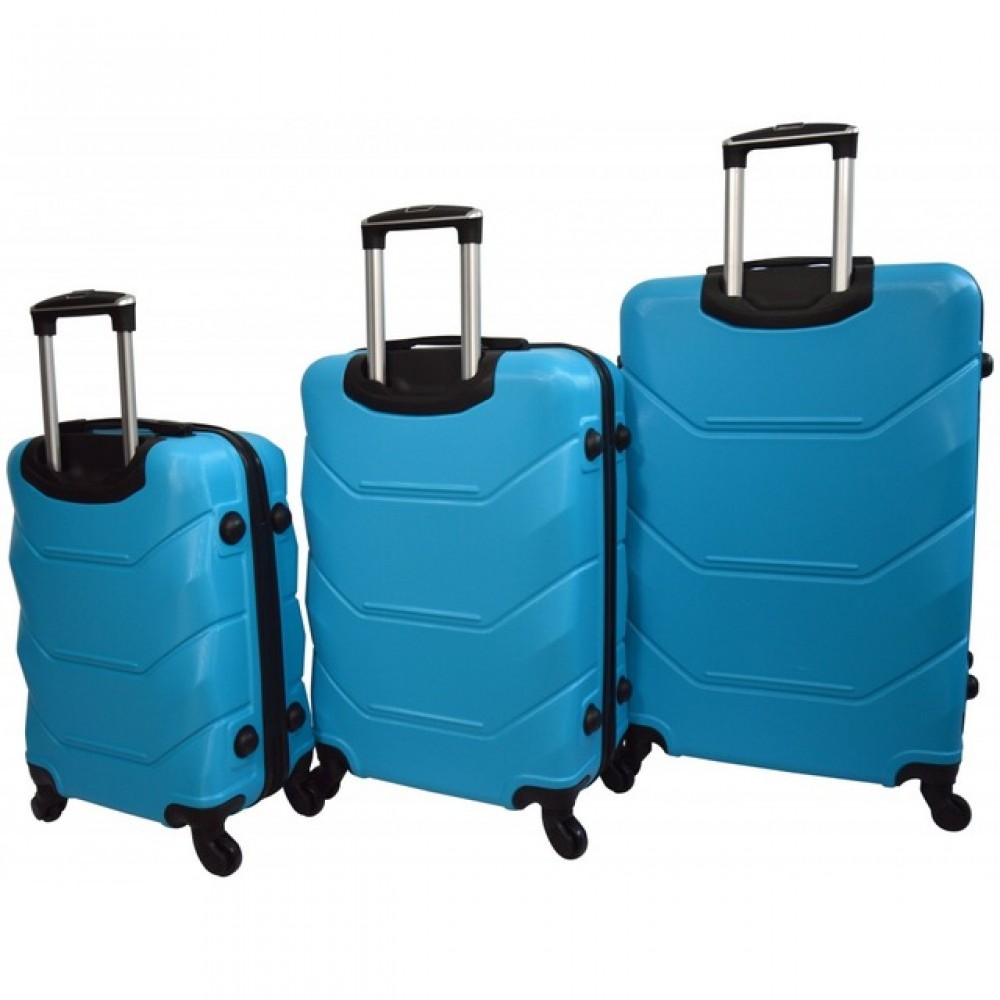 Набір валіз Bonro 2019 - 3 штуки (S, M, L), блакитний