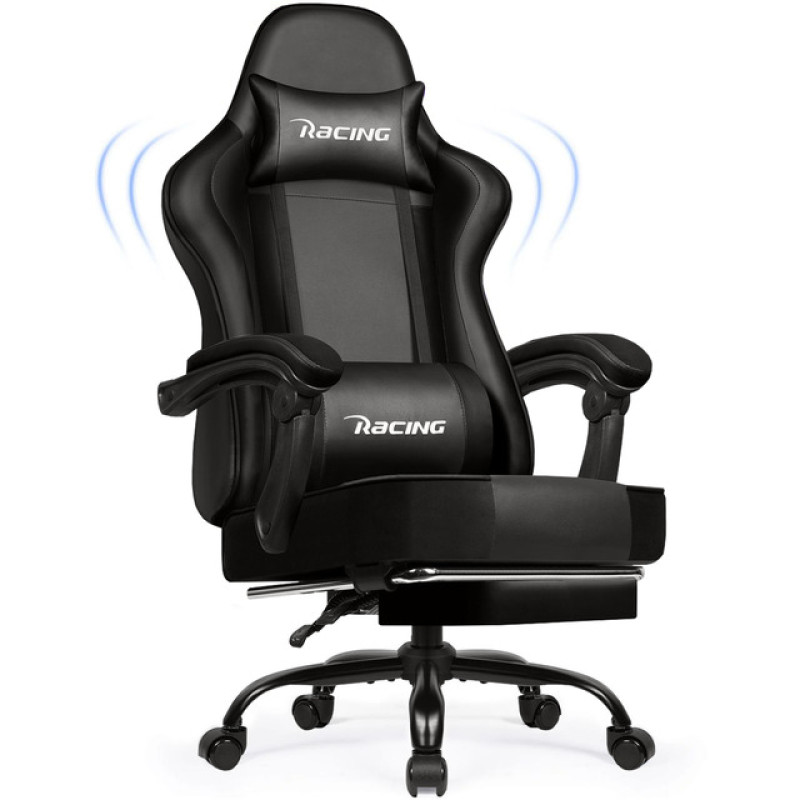 Крісло офісне з підставкою для ніг Bonro Racing B-059 чорне