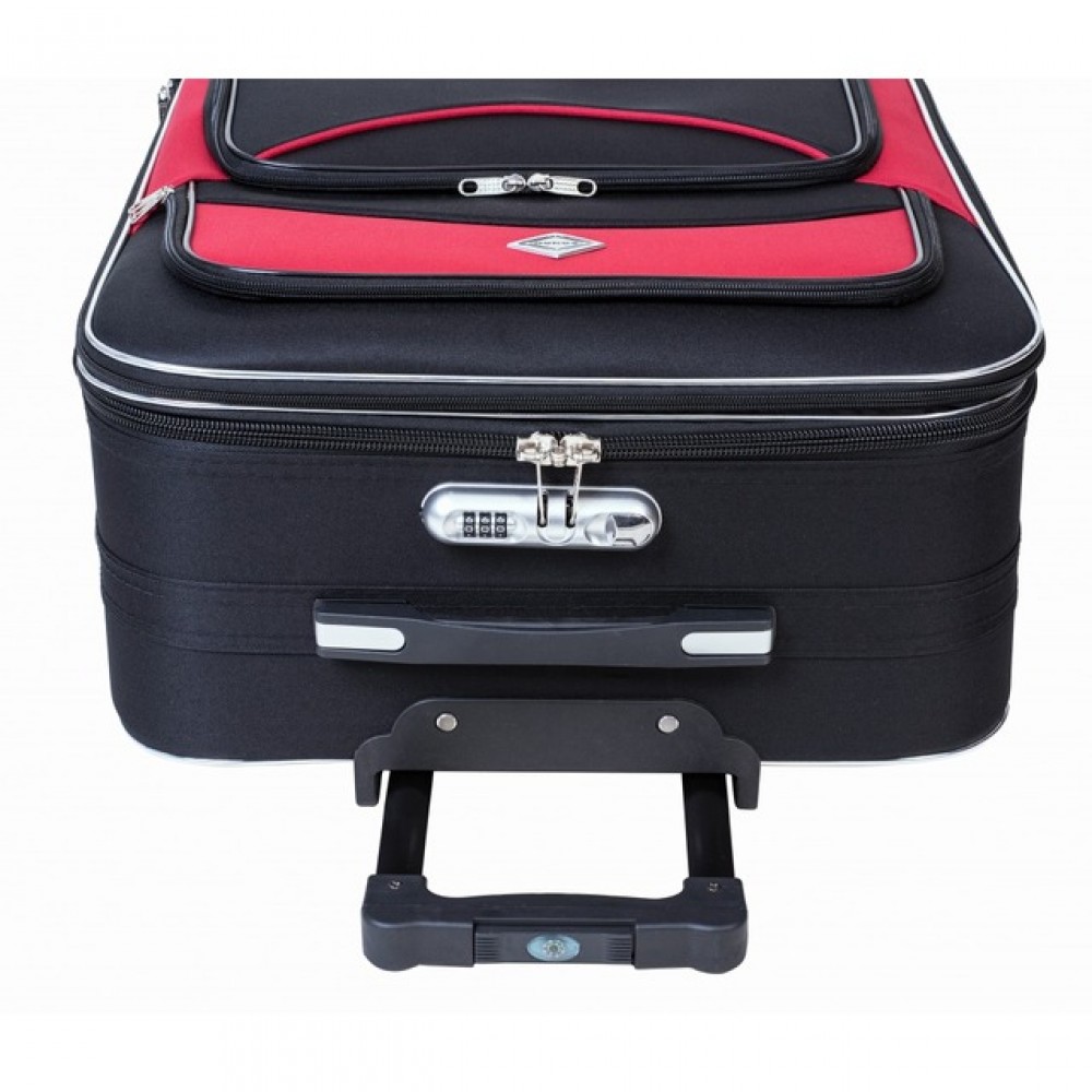 Валіза Bonro Style (середня) 55 л, чорно-червона