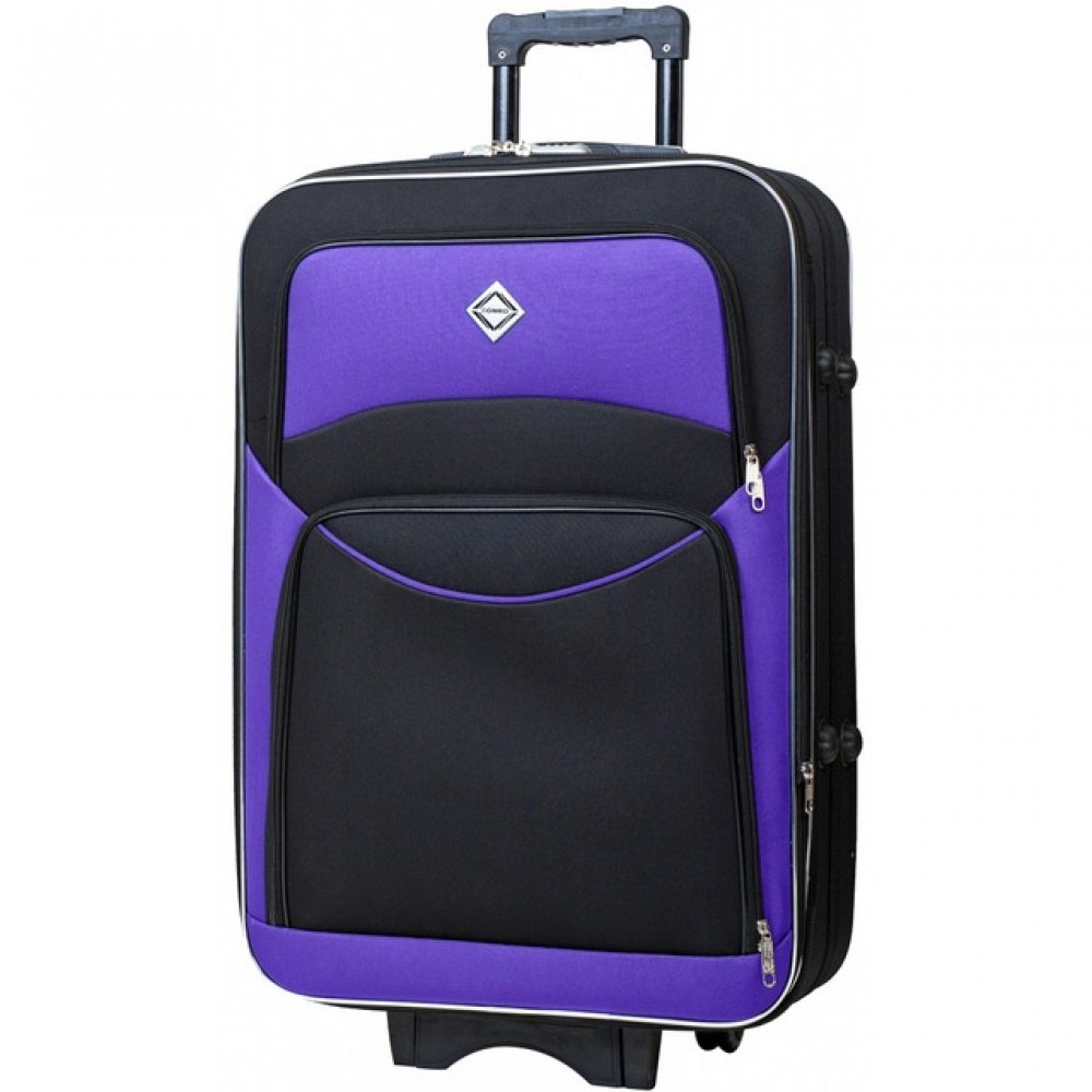 Чемодан Bonro Style (средний) 55 л, чёрно-тёмно-синий