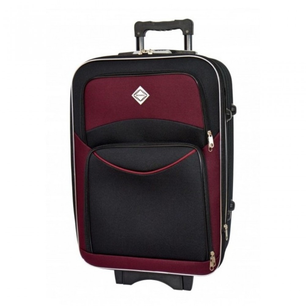 Валіза Bonro Style (середня) 55 л, чорно-вишнева
