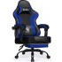 Геймерское кресло с подставкой для ног Bonro Glory DC-203 синее