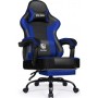 Геймерское кресло с подставкой для ног Bonro Glory DC-203 синее