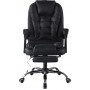 Крісло офісне з масажем та підставкою для ніг Bonro B-6071 чорне