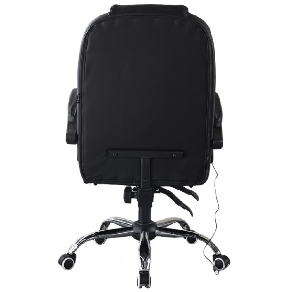 Крісло офісне з масажем та підставкою для ніг Bonro B-6071 чорне