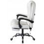 Крісло офісне з масажем та підставкою для ніг Bonro B-6071 біле