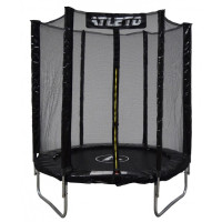 Батут Atleto 183 см с сеткой, черный